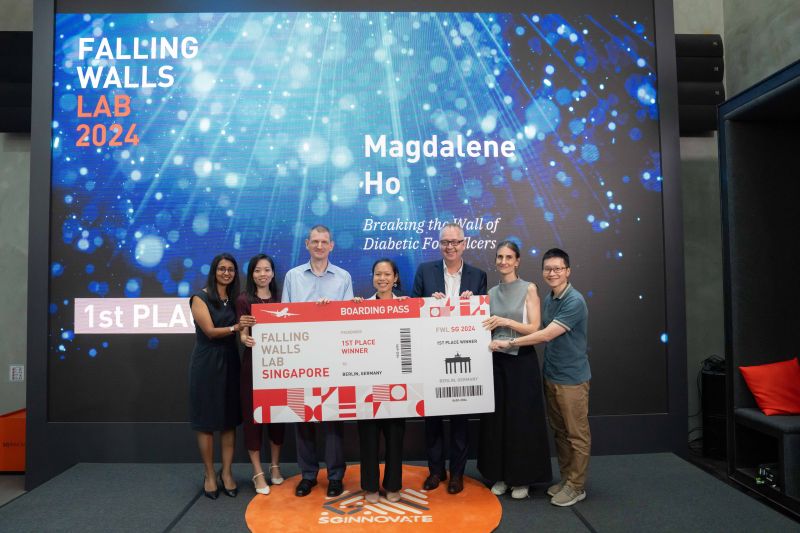 🥁 🥁 🥁 And the winner of <a href="/Falling_Walls/">Falling Walls</a> Lab Singapore 2024 is Magdalene Yan Yoong Ho with her DNA super plaster solution to tackling diabetic foot ulcer. 

👏👏👏Congratulations from the #EURAXESS team and all the best for the Falling Walls Finale in Berlin in November!