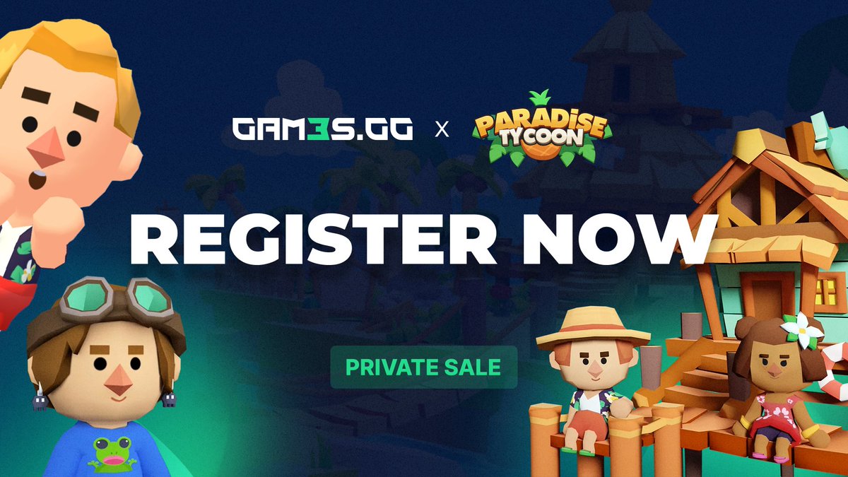 Tycoons, time's running out!

Don't miss out on <a href="/ParadiseTycoon/">Paradise Tycoon 🌴</a>'s upcoming Vault launch. Registration ends on September 16th at 3pm UTC 📅

Register now: gam3s.gg/vault/paradise…