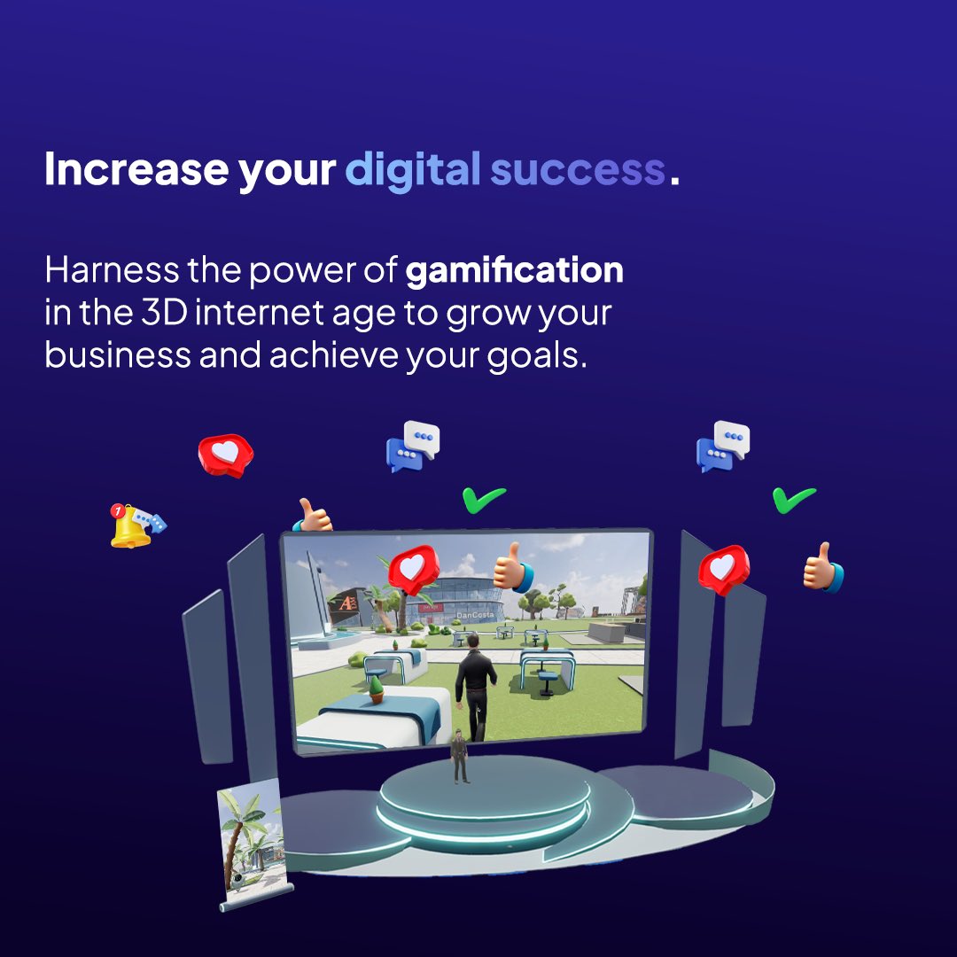coderblock's tweet image. 📈 Increase digital success

Harness the potential of gamification in the 3D #webera to 𝗴𝗿𝗼𝘄 your #business and 𝗮𝗰𝗵𝗶𝗲𝘃𝗲 your strategic goals.
