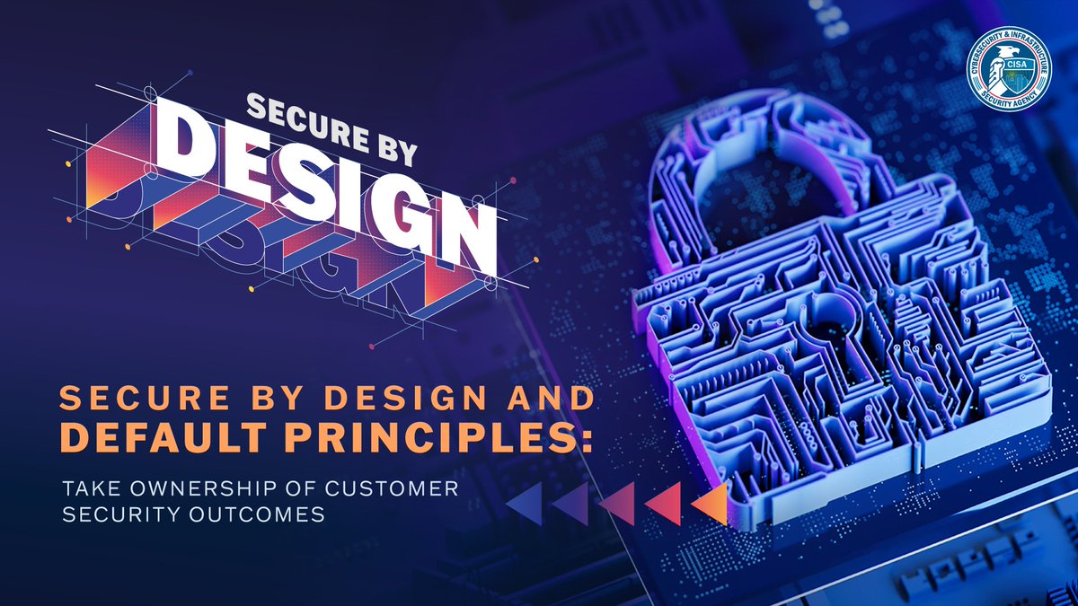 🛡️ #SecurebyDesign Principle 1: 
Software manufacturers must harden applications, enhance security features &amp; set secure defaults. Security should be integrated, not added later. This reduces risks &amp; improves product quality. Learn more 👉 go.dhs.gov/3jp