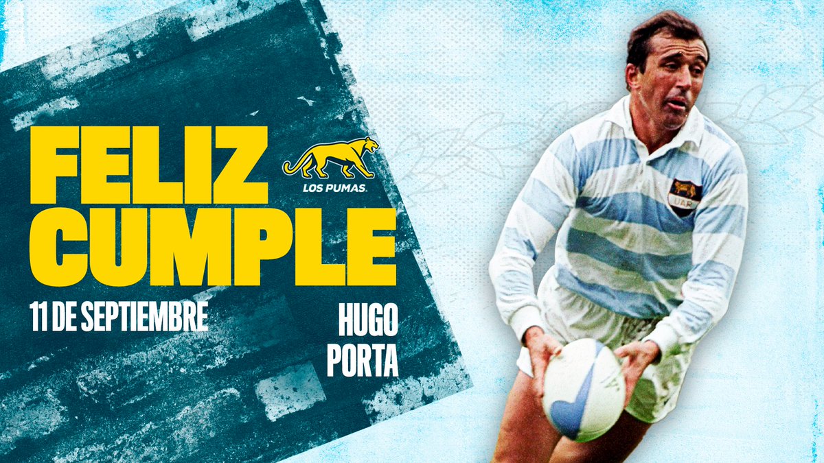 lospumas's tweet photo. ¡Hoy festeja un año más de vida Hugo Porta, nuestro Puma #272! 🏉

En el #DíaDelMaestro, celebramos su cumpleaños y le deseamos el mejor de los días.  🎉

¡𝙁𝙚𝙡𝙞𝙯 𝙘𝙪𝙢𝙥𝙡𝙚, 𝙢𝙖𝙚𝙨𝙩𝙧𝙤! 🥳

#SomosLosPumas https://t.co/YOqoGv9P0a