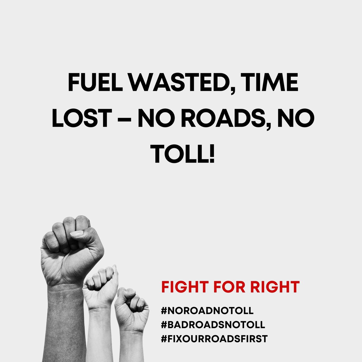 kmctwa's tweet photo. Unsafe roads are a risk to life &amp; property. We need better roads before any tolls are collected! #NoRoadNoToll @nitin_gadkari @CollectorKutch @ani_digital https://t.co/xRvJCuc25f