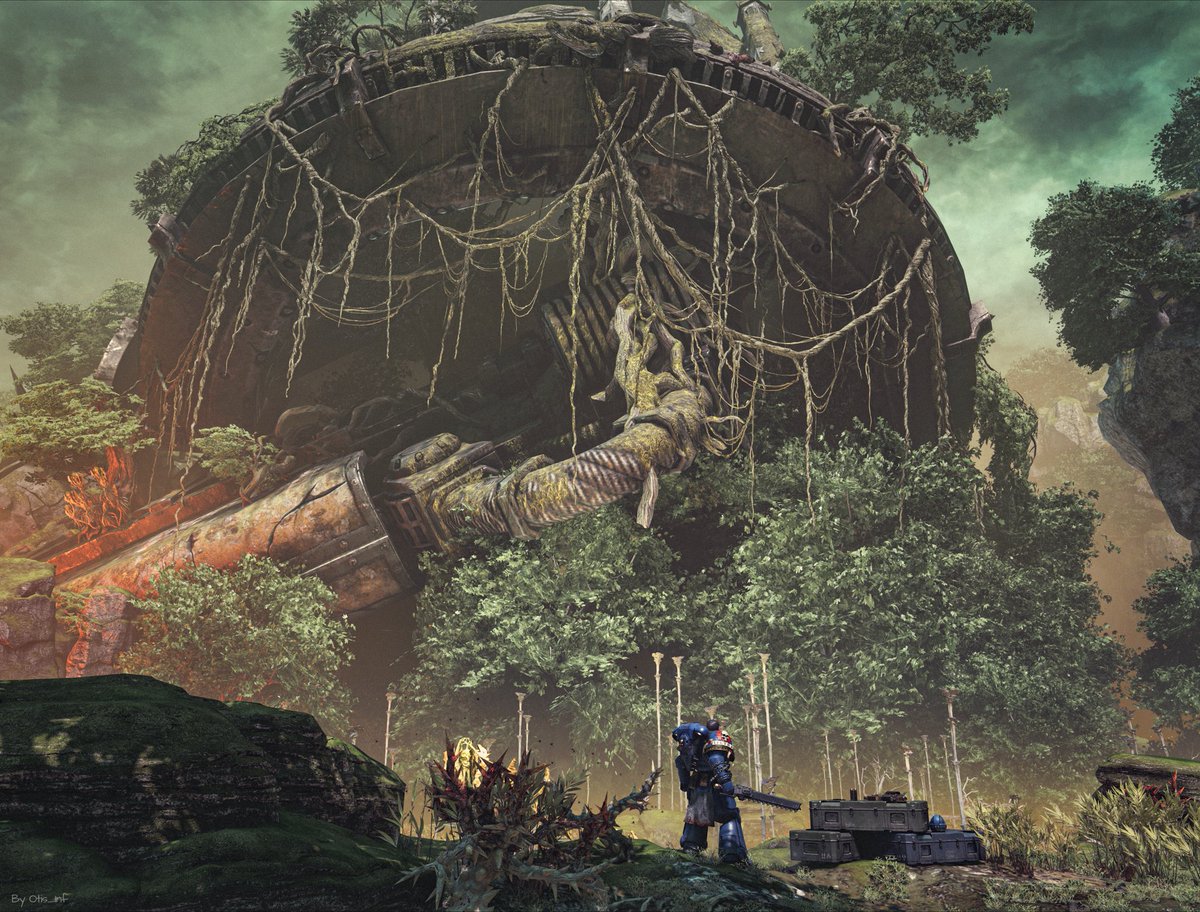 FransBouma's tweet image. Warhammer 40000: Space Marine 2 (PC, own cheat table for photomode enhancements, reshade)