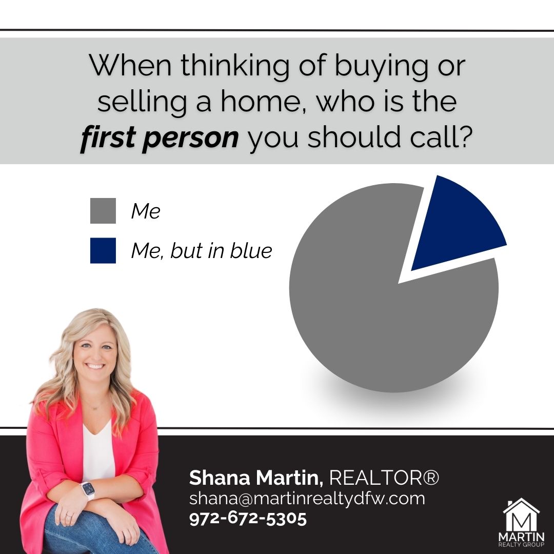 martinrealtydfw's tweet image. ...I mean, it's a no-brainer! 😉 Call Shana today for all your real estate needs!

#RealtorGoals #ExpertAgent #DreamHomeFinder #MartinRealtyDFW #shanamartinrealtor #RealEstate #DFWRealEstate #Texas