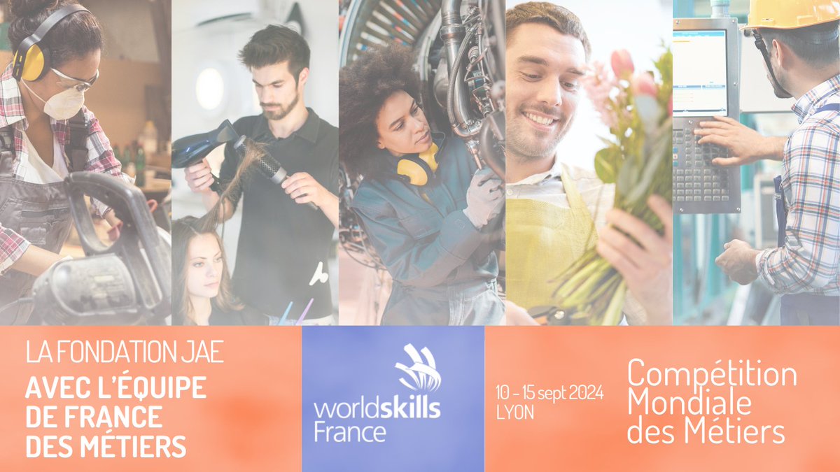 Les JO des Métiers ! Du 10 au 15 sept, Lyon accueille la 47ème Compétition Mondiale des Métiers <a href="/worldskills2024/">WorldSkills Lyon 2024</a> . Des milliers de jeunes talents s’affrontent dans plus de 60 métiers. La Fondation encourage cette initiative et supporte l'équipe de France <a href="/WorldSkillsFR/">WorldSkills France</a>