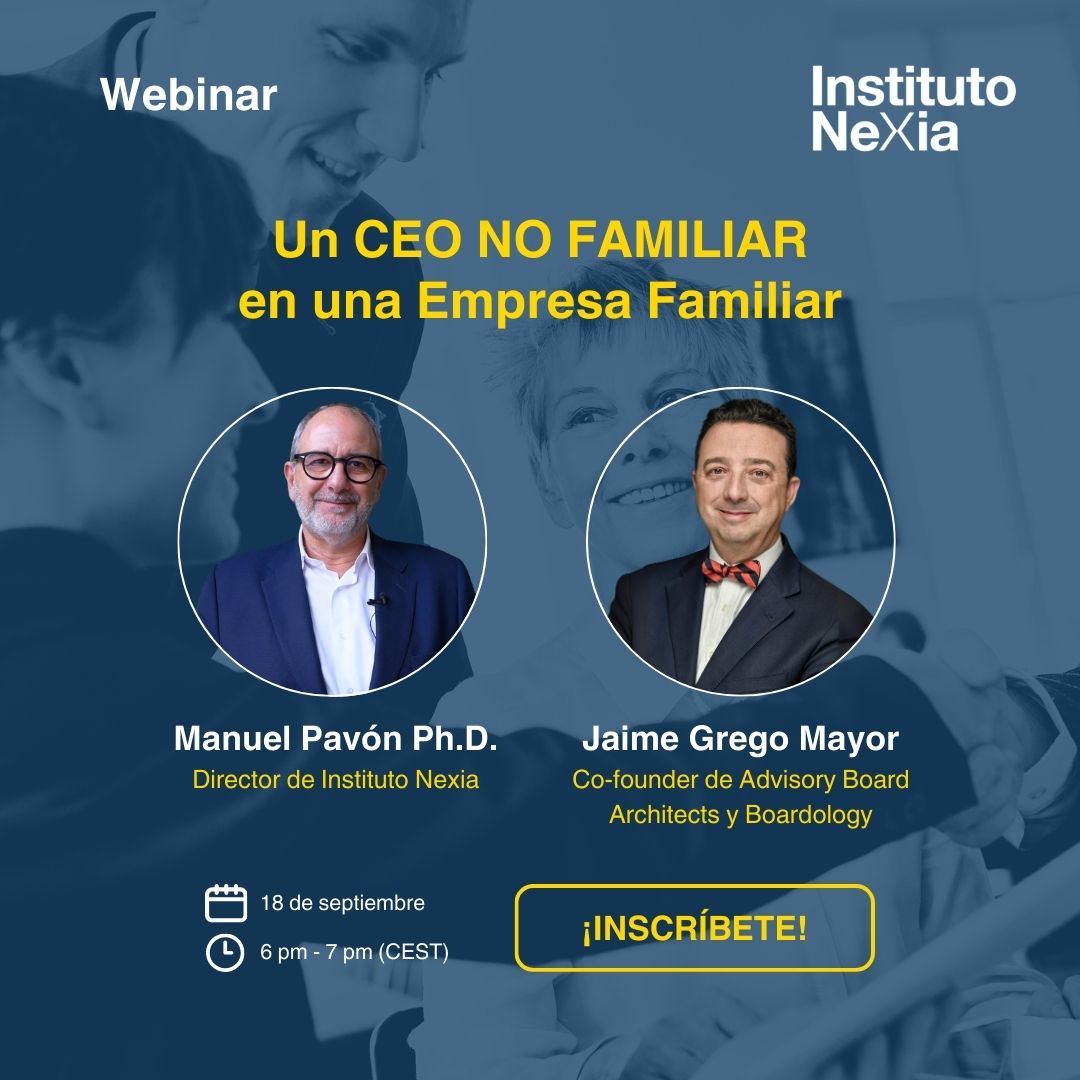 ¿Cómo le impacta al CEO externo la cultura de la familia propietaria? 👨‍👩‍👧‍👦💼 Descúbrelo en nuestro webinar este 18 de septiembre: bit.ly/3WZnXKp