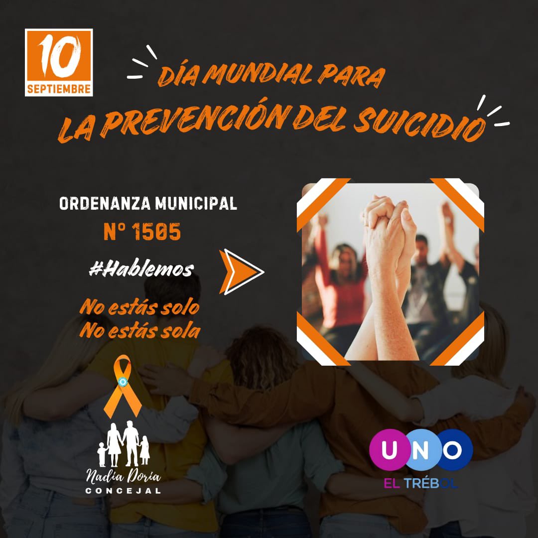 ¿SABÍAS QUÉ?…

🎗️Hace poco tiempo aprobamos en el Concejo la Ordenanza N 1505 que valida la conformación de la #mesaintersectorial por la Vida en nuestra ciudad, integrada por profesionales, funcionarios, agentes municipales, y actores de la sociedad civil.

<a href="/suicidologiaarg/">ENTRENADORESDEVIDA</a>