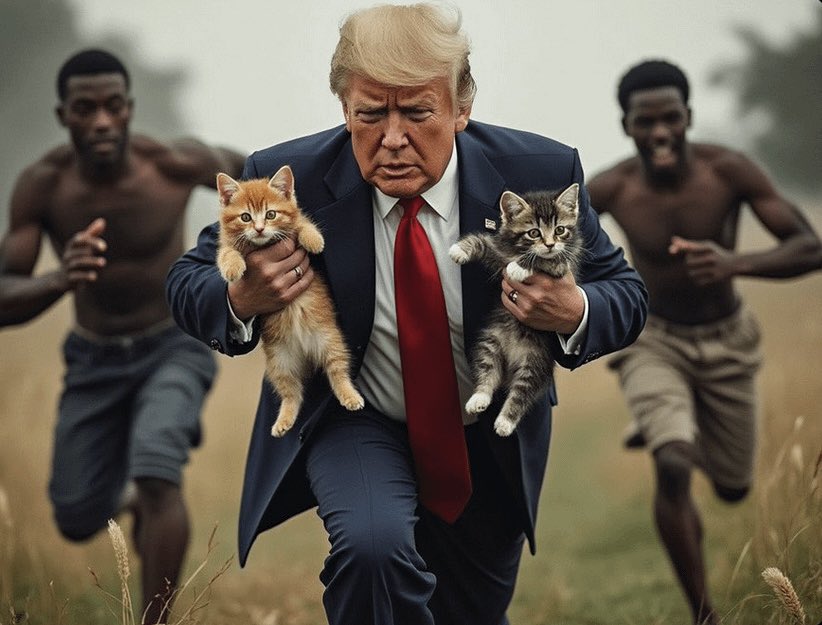 Grovite's tweet image. Two young men chase down piece of shit landlord who snatched their kittens.