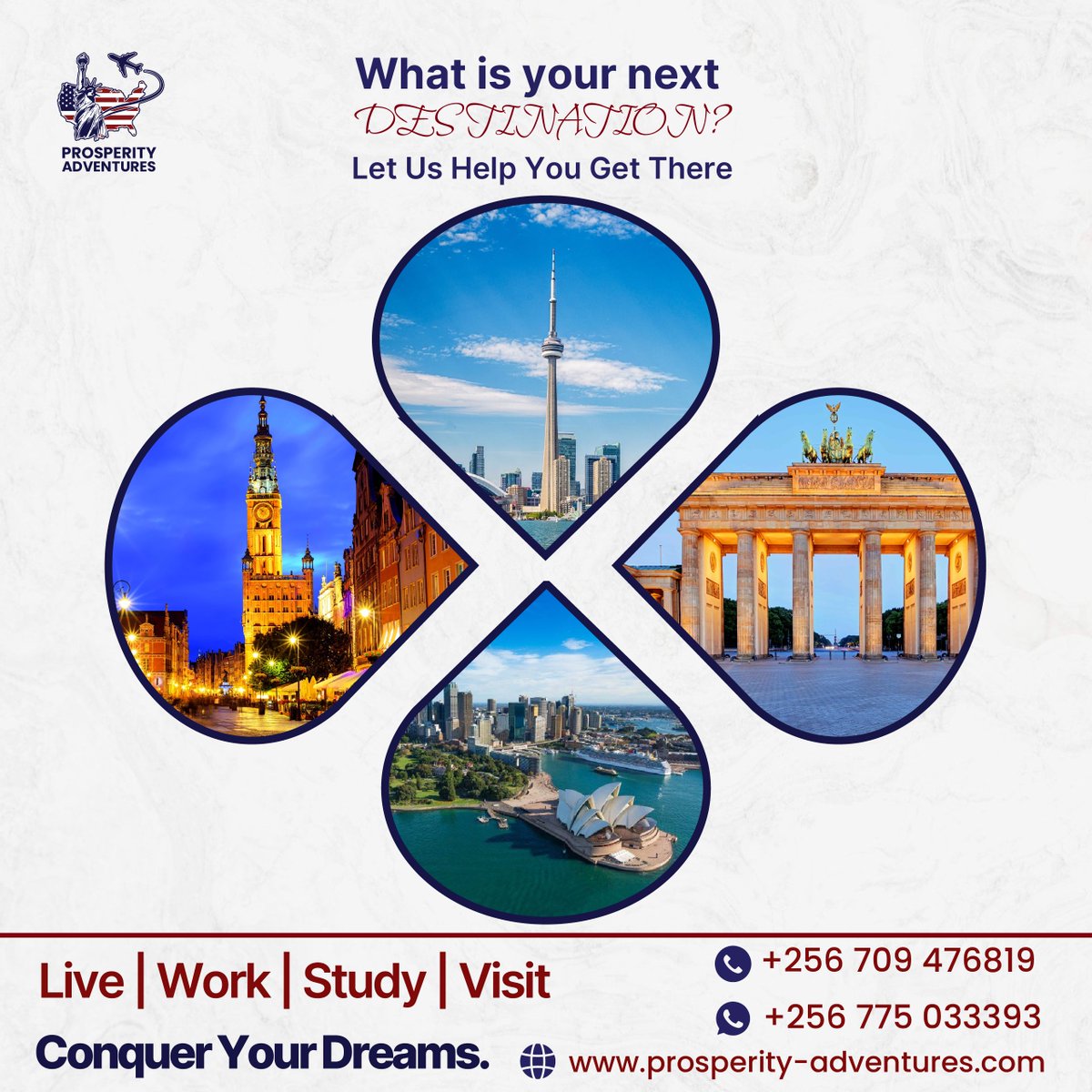 Prosperity_UG's tweet photo. Get inspired for your next adventure with our latest travel deals and packages."
"Take a break from the ordinary and plan an extraordinary trip with us!
#getstarted #trend #visaprocessing #studentvisa #education #labourmarket #vistorvisa #labour #freeconsultation #studyvisa https://t.co/3DORr58tpn