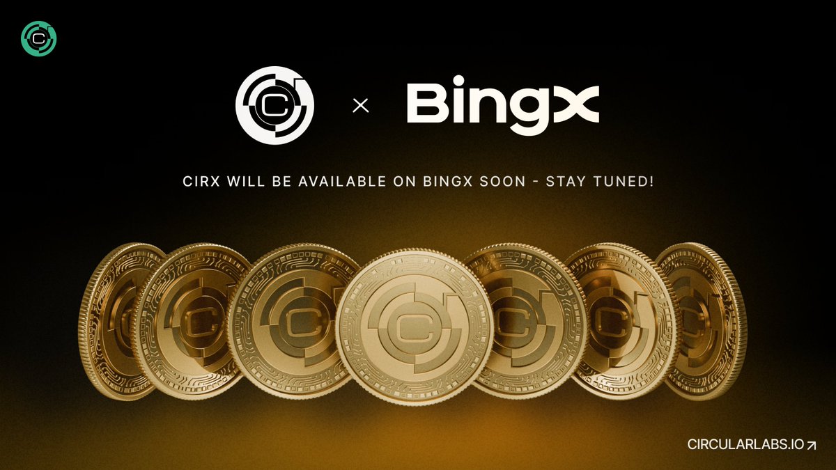 🚨 $CIRX will be available on <a href="/BingXOfficial/">BingX</a> soon – stay tuned!

Circular's native coin is already live on several crypto exchanges and platforms.

The BingX listing is just a few days away, with more exchange listings coming soon.

📢 Join Circular Protocol—connect with our