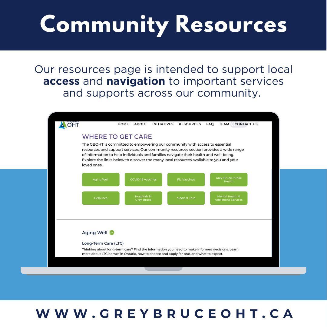 greybruce_oht's tweet photo. Visit our website to explore the many local resources available: https://t.co/KmLwcbMVq0.

#WhereToGetCareGreyBruce #Healthcare #ResourceHub #YourHealthMatters #SystemNavigation #GBOHT #OHT #OntarioHealthTeam https://t.co/cOBJcIYU1c
