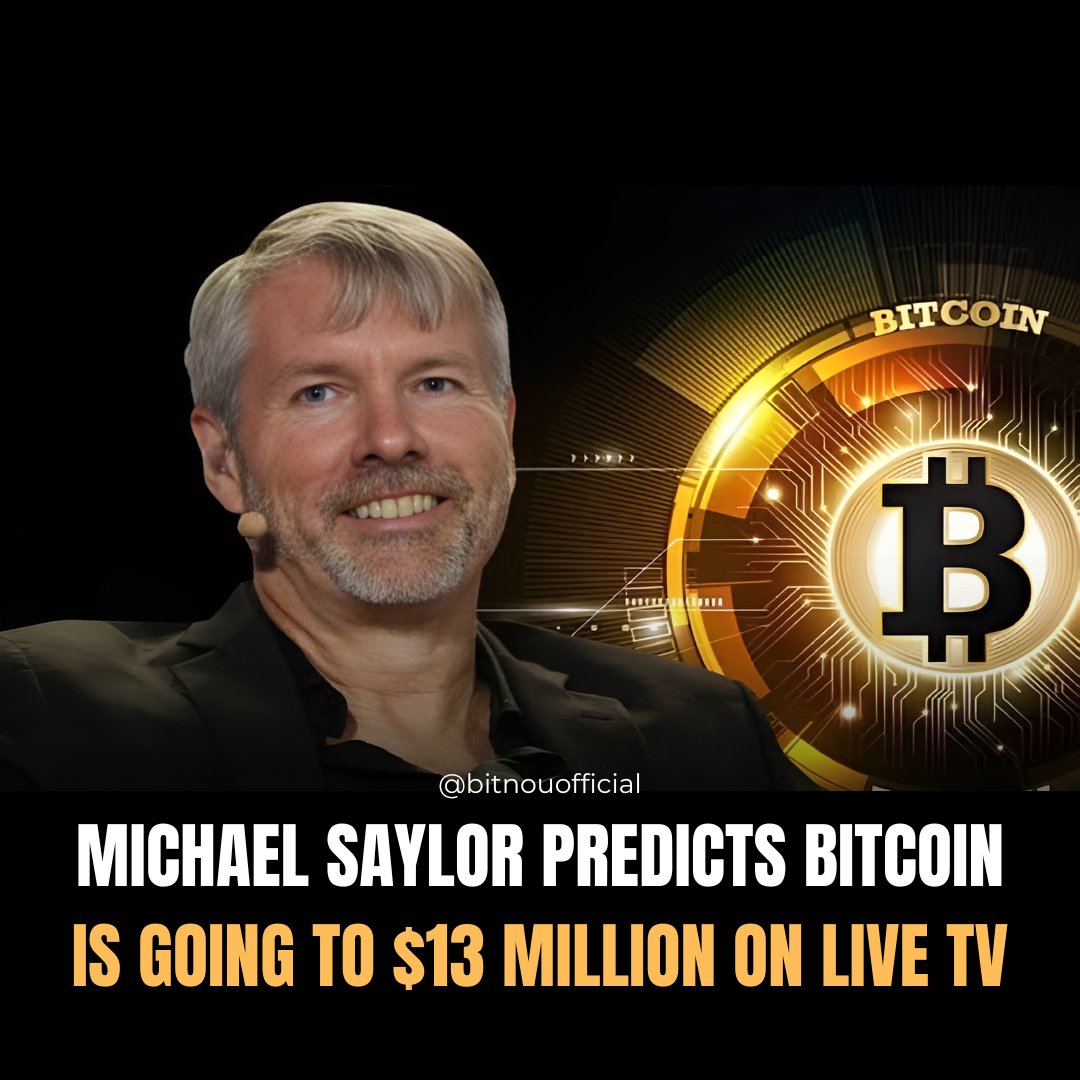 BitnouOfficial's tweet photo. Michael Saylor forecasts Bitcoin to hit $13M, capturing 7% of global capital in 21 years.
What are your thoughts on this?
#BTC #CryptoNews #binance #blum #bitnou #blockchaininnovation https://t.co/KPZgESPEHt
