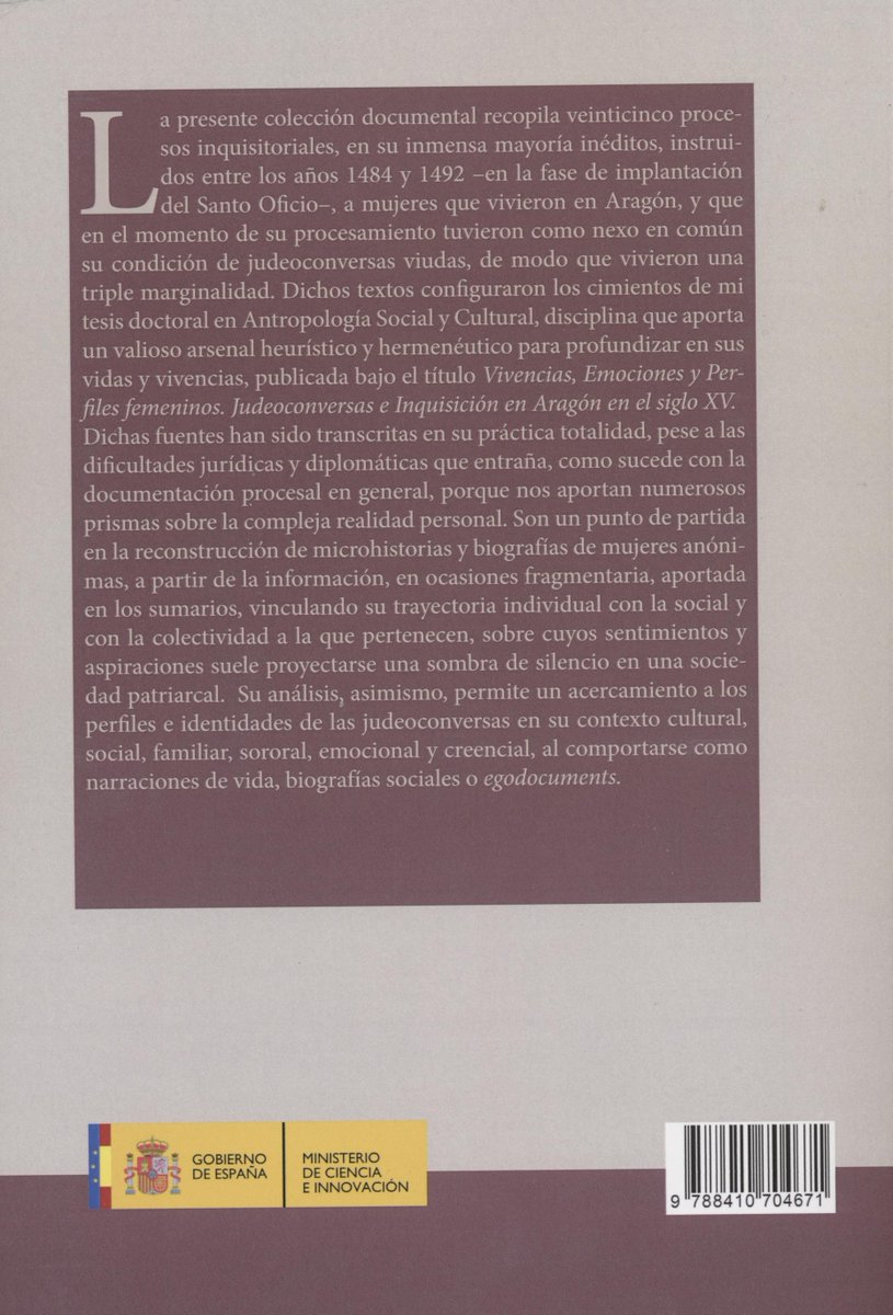 📢Miguel Angel Motis (<a href="/_usj_/">Universidad San Jorge</a>) acaba de publicar a <a href="/dykinsonlibros/">Librería - Editorial Dykinson 📚</a>: "Procesos inquisitoriales de judeoconversas en Aragón (1484-1492)" en el marc del nostre projecte "Identidades colectivas y solidaridades de grupo en la Baja Edad Media", finançat per <a href="/CienciaGob/">Ministerio de Ciencia, Innovación y Universidades</a> 👏👏
