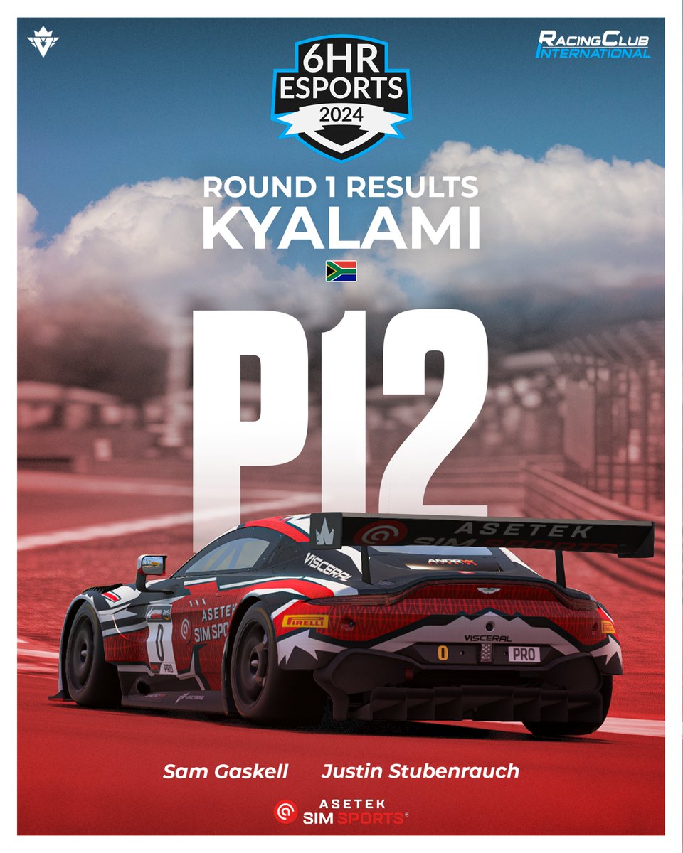 Visceral Esports (@visceralesports) on Twitter photo RACE RESULT | #VSRACC
Round 1 of the <a href="/RCI_Racing/">Racing Club International</a> 6HR Esports Series ends with P4 and P12 for the #44 and #45 crew respectively.
Our crews now have their sights firmly set on the next round, which takes us to Silverstone! 🇬🇧
#TakeTheCrown <a href="/AsetekSimSports/">Asetek SimSports</a> RACE RESULT | #VSRACC
Round 1 of the <a href="/RCI_Racing/">Racing Club International</a> 6HR Esports Series ends with P4 and P12 for the #44 and #45 crew respectively.
Our crews now have their sights firmly set on the next round, which takes us to Silverstone! 🇬🇧
#TakeTheCrown <a href="/AsetekSimSports/">Asetek SimSports</a>