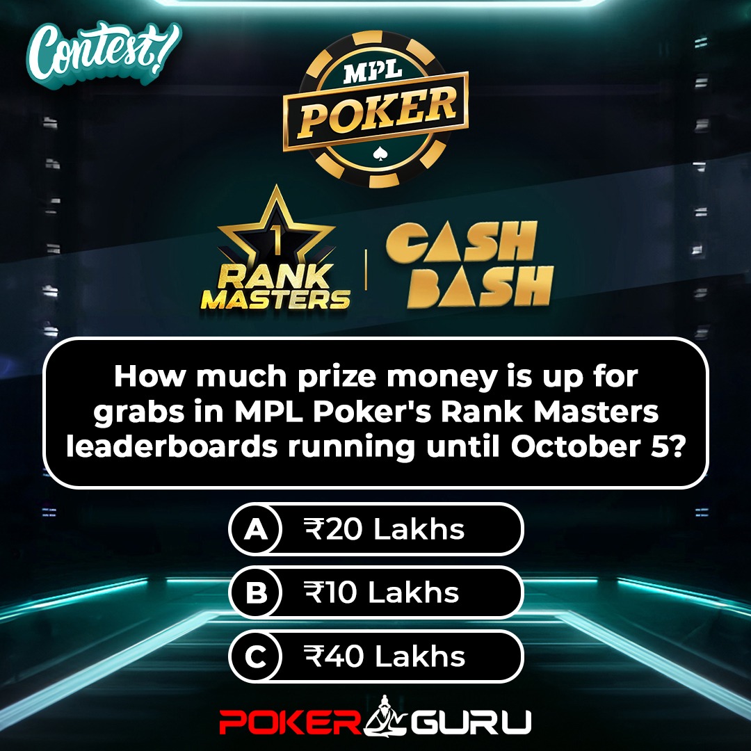 PkrGuru's tweet photo. #ContestAlert #Giveaway 😇
📣 September is here, and it's time for some red-hot action on @mpl_poker! Hit the cash tables, climb the #RankMasters leaderboards, and enjoy up to an INSANE 70% rakeback with the Cash Bash promo running until October 5. 🤩
🎁 But wait, there’s more! Enter this exciting contest, and FIVE lucky players will win a Game Bonus worth ₹500 each!
You know the rules:
1. Download & Register on #MPLPoker 👉🏻 https://t.co/QgNt7GaTxc
2. Like and Follow 📲 #PokerGuru and #MPLPoker
3. Comment with your MPL Poker ID and registered mobile number, and tag three poker pals.👥👥👥
4. Subscribe to our WhatsApp channel: https://t.co/f13VdE1yro
The contest is open across all our social media handles on #Facebook, #Instagram, and #Twitter. Entries from all platforms will be considered when awarding the prizes.
Winners will be announced on our WhatsApp channel on September 12 by 6 PM. 🕕
Good luck, everyone! 🤞🏻