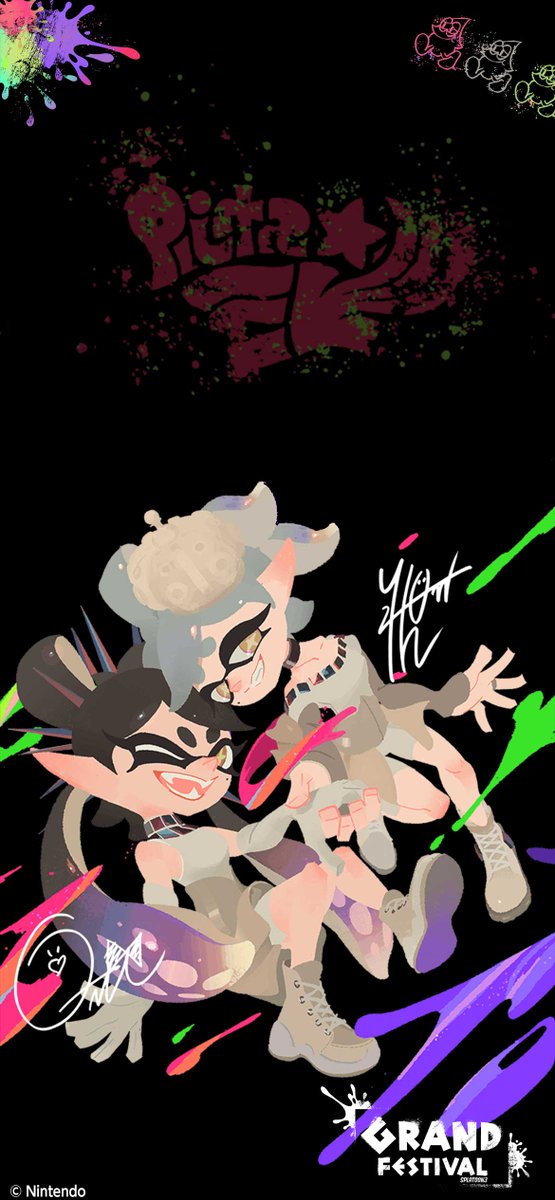 SplatoonnewsX's tweet photo. スプラ3 グランドフェスオリジナル壁紙プレゼント！
https://t.co/IvNY5nrWDa
#スプラトゥーン3 #Splatoon3 #グランドフェスティバル #GrandFestival https://t.co/QyYCclaCJW