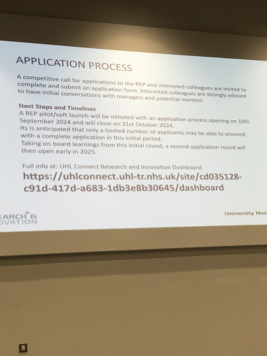 Dr Hannah Young (@hmlyoungphysio) on Twitter photo If you didn’t catch the launch yesterday here is how to apply for the <a href="/Leic_hospital/">Leicester's Hospitals</a> <a href="/LeicResearch/">Research at Leicester's Hospitals</a> research experience programme. A great offer for all who are research interested or research curious. Would be fab to see applications across all eligible professions If you didn’t catch the launch yesterday here is how to apply for the <a href="/Leic_hospital/">Leicester's Hospitals</a> <a href="/LeicResearch/">Research at Leicester's Hospitals</a> research experience programme. A great offer for all who are research interested or research curious. Would be fab to see applications across all eligible professions