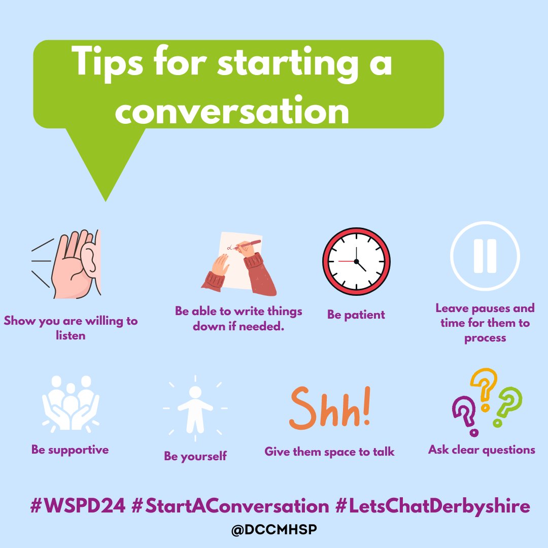 Suicide remains a critical issue, affecting individuals and communities worldwide.  The theme for World Suicide Prevention Day is 'changing the narrative on suicide'.

Start the conversation today. Every chat, no matter how small, builds a more supportive &amp; understanding society.