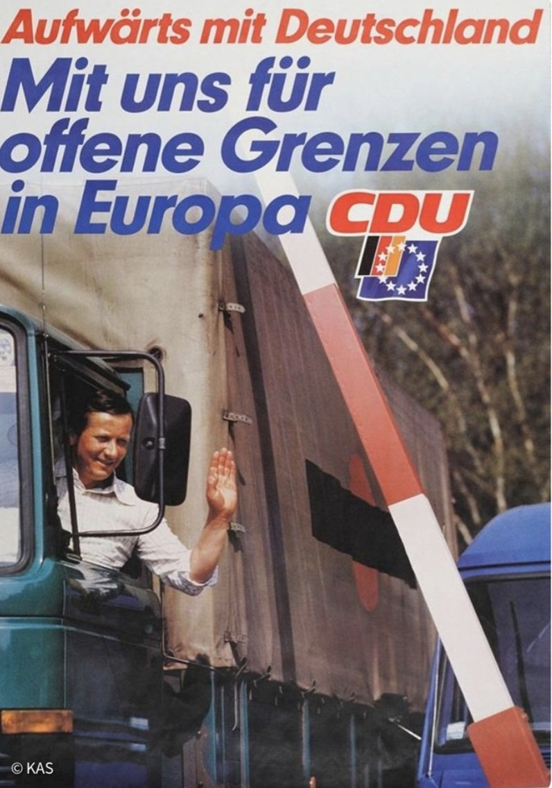 Ich bin schon so alt, dass ich mich noch daran erinnern kann. #CDU #Grenzkontrollen #Europa