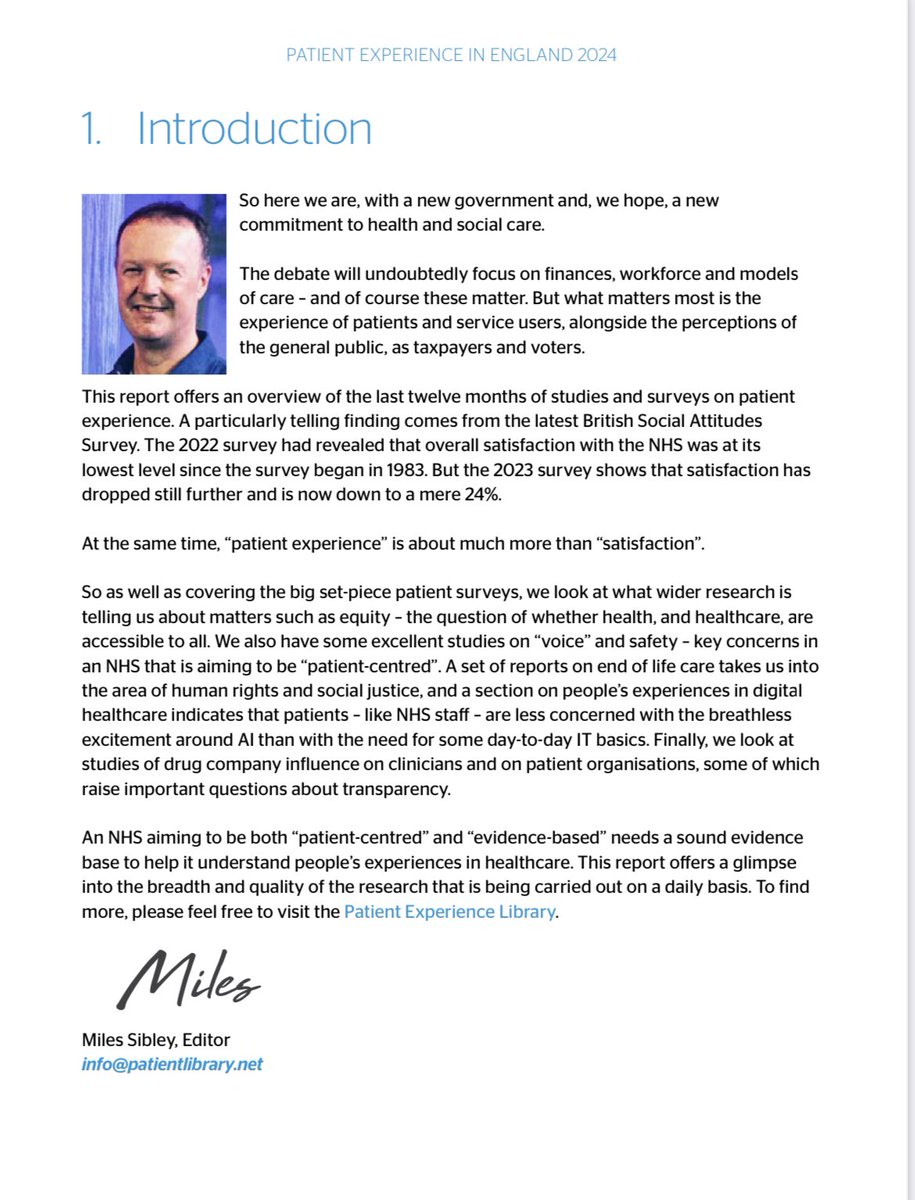 Partha S Kar 🇮🇳🇬🇧🏏🎥 (@parthaskar) on Twitter photo A new government is in place
And a report on “Patient Experience” via @patientlibrary
Worth a read <a href="/wesstreeting/">Wes Streeting</a> <a href="/DHSCgovuk/">Department of Health and Social Care</a> <a href="/NHSEngland/">NHS England</a>
A privilege to be asked to do the foreword- thank you 🥹
patientlibrary.net/cgi-bin/downlo… A new government is in place
And a report on “Patient Experience” via @patientlibrary
Worth a read <a href="/wesstreeting/">Wes Streeting</a> <a href="/DHSCgovuk/">Department of Health and Social Care</a> <a href="/NHSEngland/">NHS England</a>
A privilege to be asked to do the foreword- thank you 🥹
patientlibrary.net/cgi-bin/downlo…