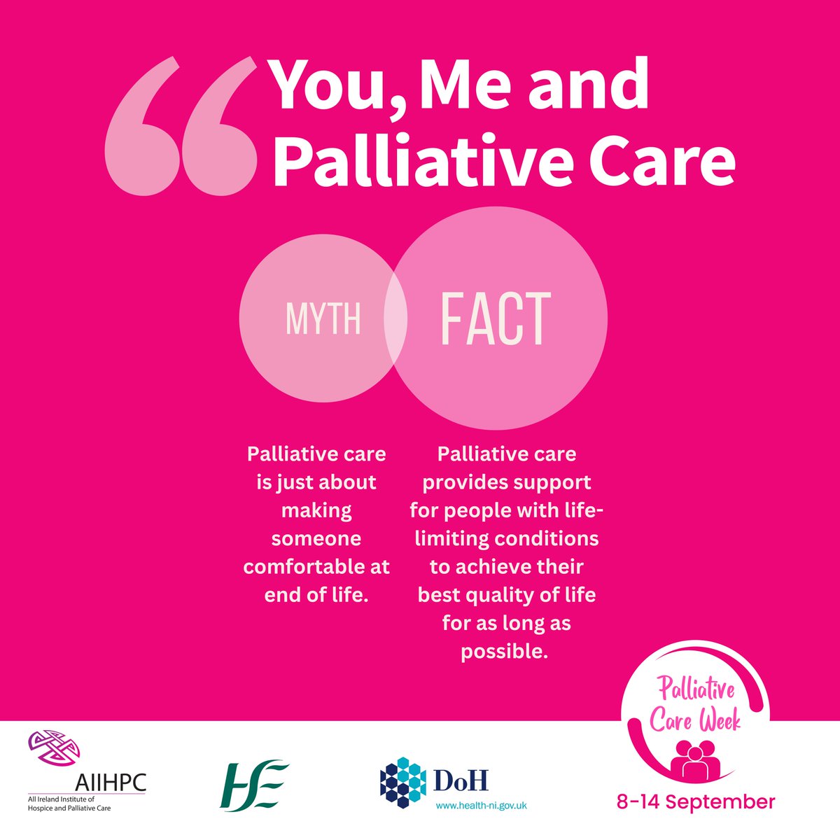 There is still a lot of stigma and misconception around  palliative care and we're here to debunk that. 
#pallcareweek
