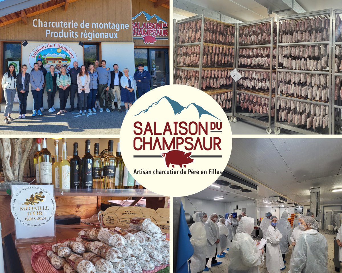 upe_05's tweet photo. Journée visites dans le Champsaur : 4 entreprises qui font rayonner les Hautes-Alpes : Salaison du Champsaur, Altiflore, Génépi Guillaumette et Fromagerie Ebrard. https://t.co/uquGsbFb3g