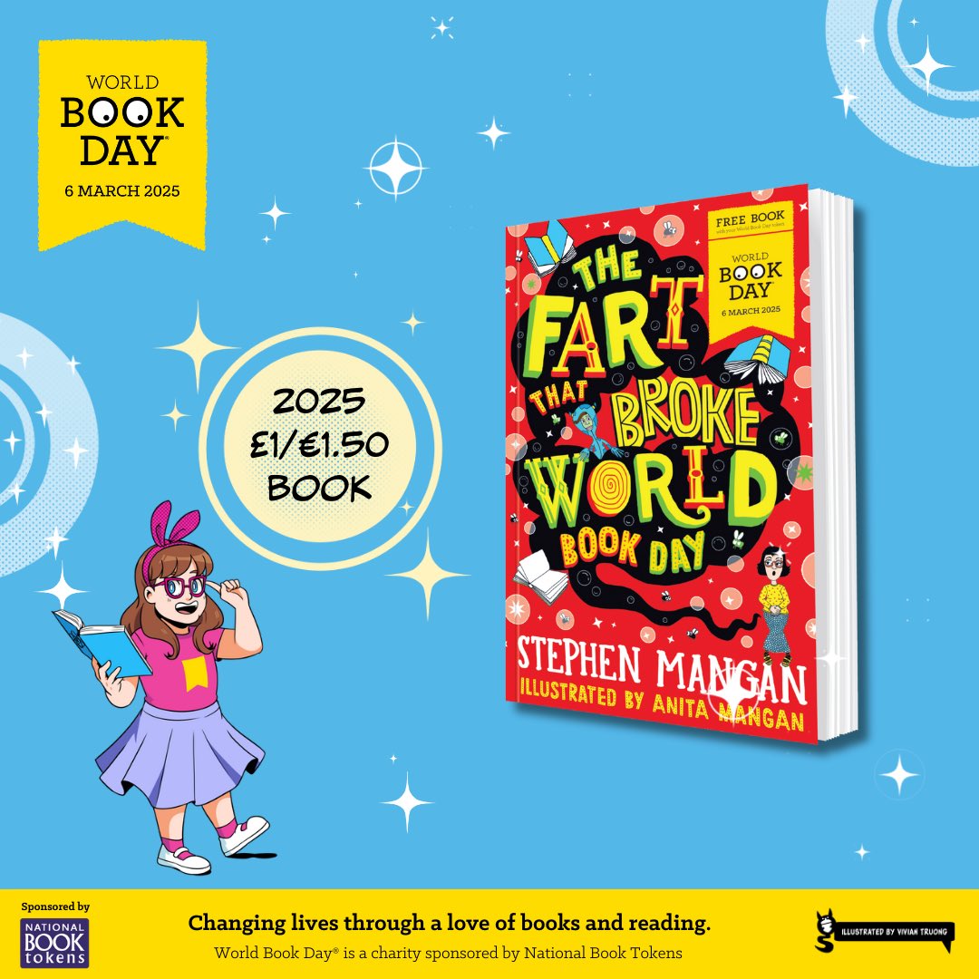 So excited and honoured that <a href="/Neeneelou/">Anita Mangan</a> and I have been chosen to write a £1 book (free with a token) for <a href="/WorldBookDayUK/">World Book Day UK 📚</a> 2025. The Fart That Broke World Book Day will be available in February! <a href="/scholasticuk/">Scholastic UK</a>