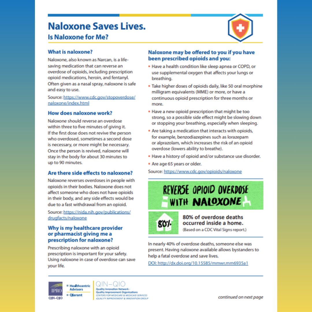 For National Recovery Month, explore our 'Naloxone Saves Lives' guide. Available in English/Spanish, it explains naloxone's role in reversing opioid overdoses. Includes conversation starters for pharmacists. Access this life-saving info here: bit.ly/4d17VG1   #recovery