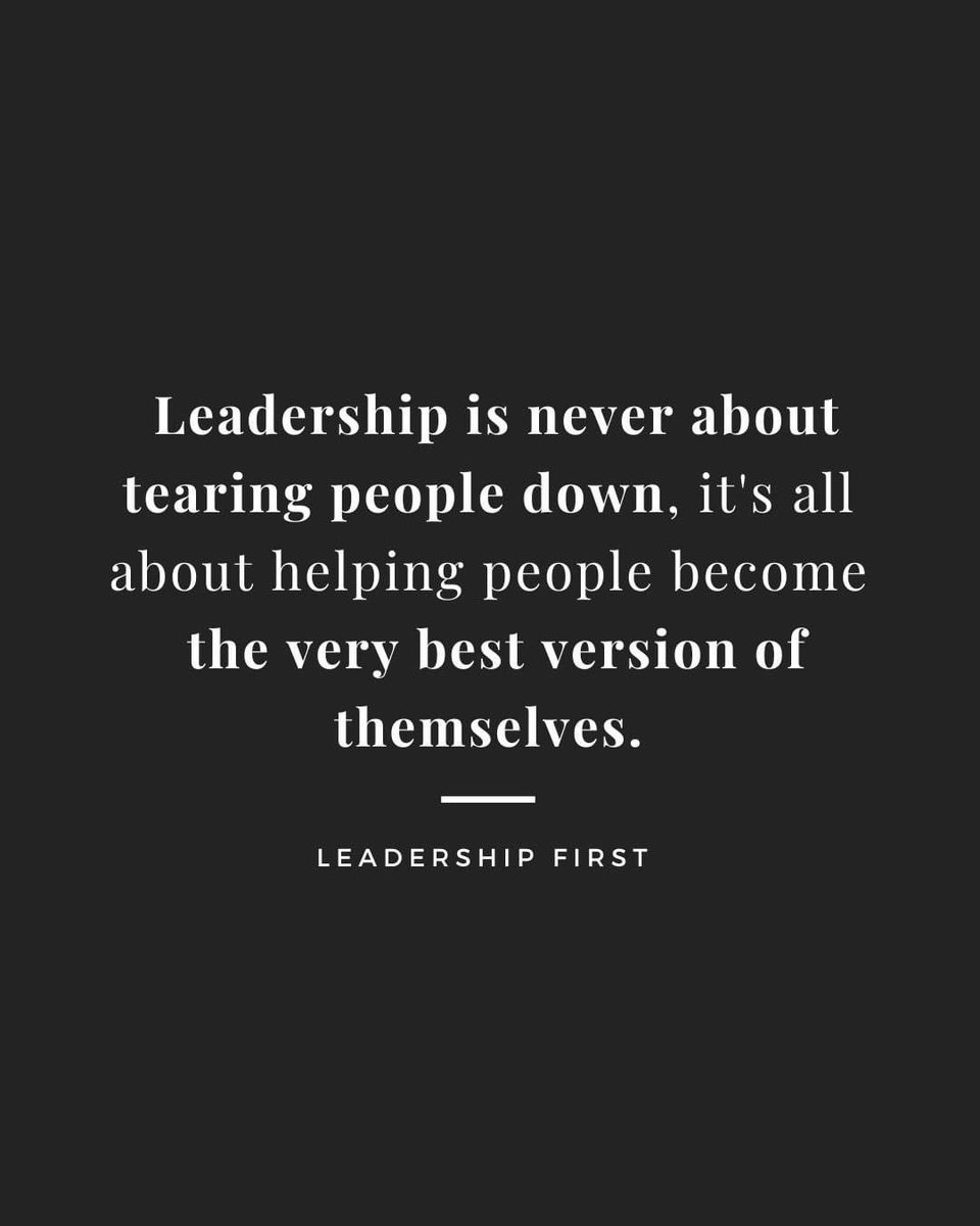 Great leaders aren't intimidated by others. Identify and develop talent in your team, so when you move on, they're ready to step up! Always train your people to take your spot – that’s leadership! 🖤🙏🏽🙌🏽