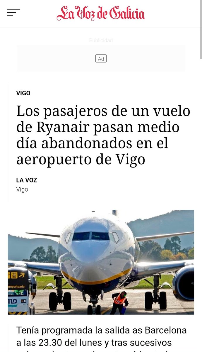 Caos este lunes gracias a Ryanair - OTRA VEZ! 🤥

La falta de personal en la aerolínea Ryanair causó múltiples perjuicios en el aeropuerto de Vigo el día de ayer (lunes 9 de septiembre).

Esto es solo lo último de una larga lista de fallos por falta de personal en Ryanair que ha