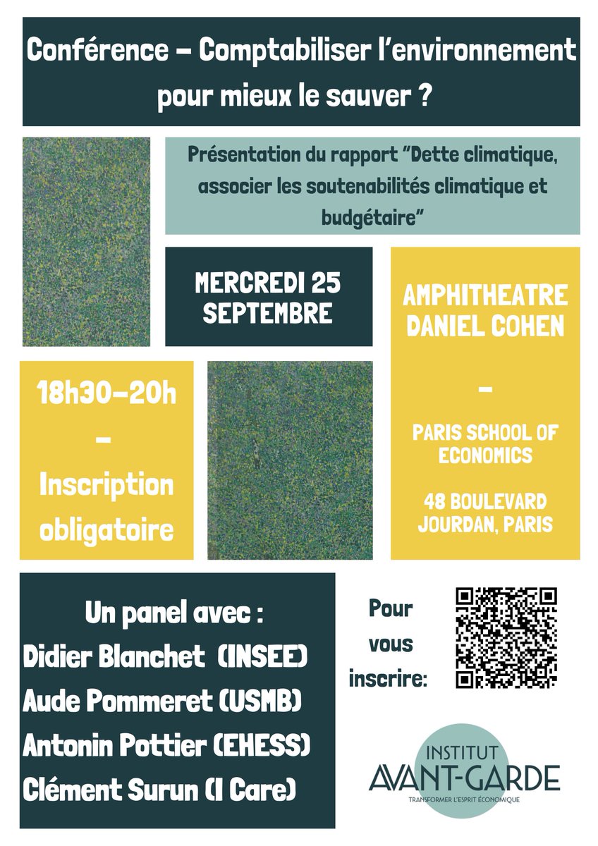 Le 25 septembre, nous organisons un évenement pour présenter notre rapport sur la dette climatique mais aussi discuter comptabilité environnementale et lutte contre le changement climatique avec des experts du sujet.

Venez nombreux ! Pour vous inscrire👇

docs.google.com/forms/d/e/1FAI…