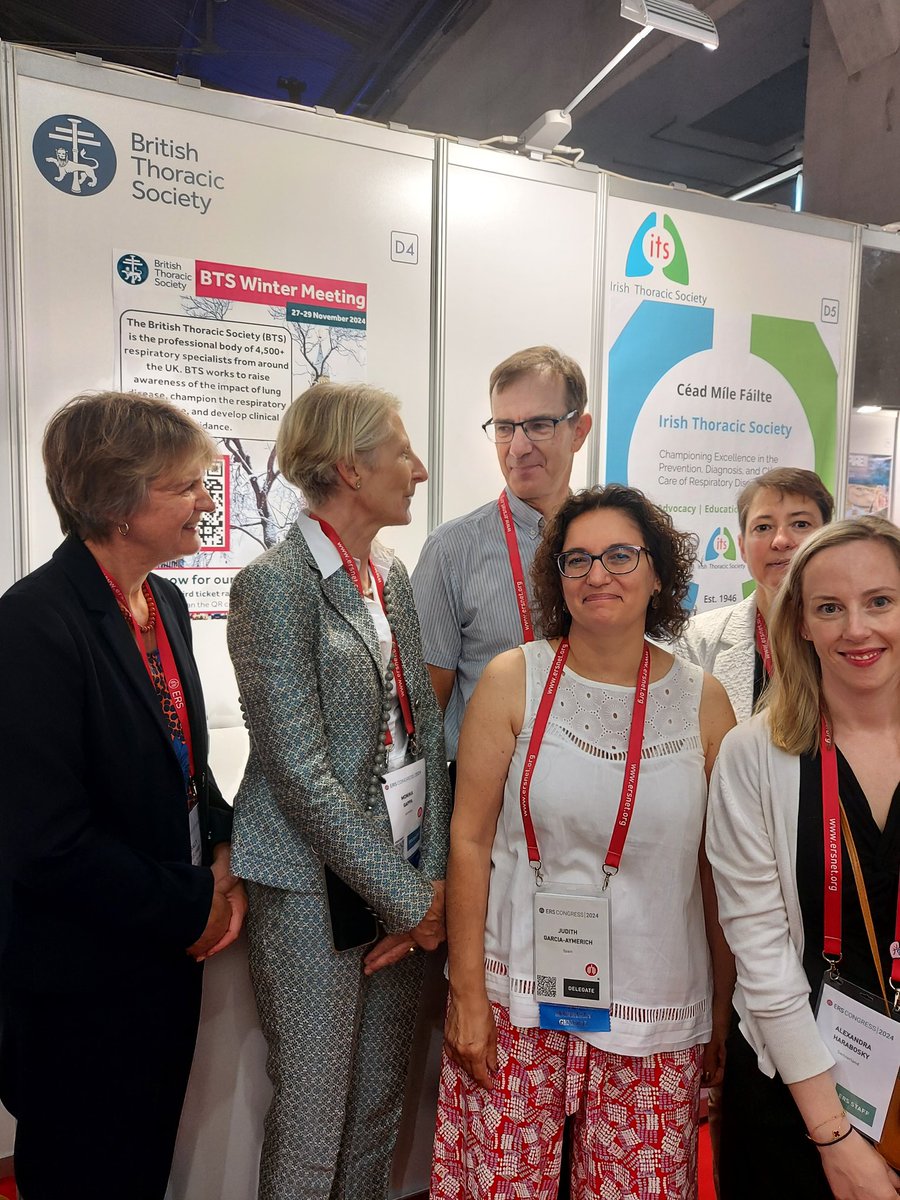 When the BTS President met - the President. Prof. Jon Bennett meets ERS President Prof Monika Gappa #ERSCongress2024