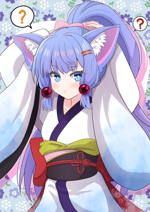 イタコさん衣装ウナちゃん後ろ髪の部分がどうなってるのか気になる模様 