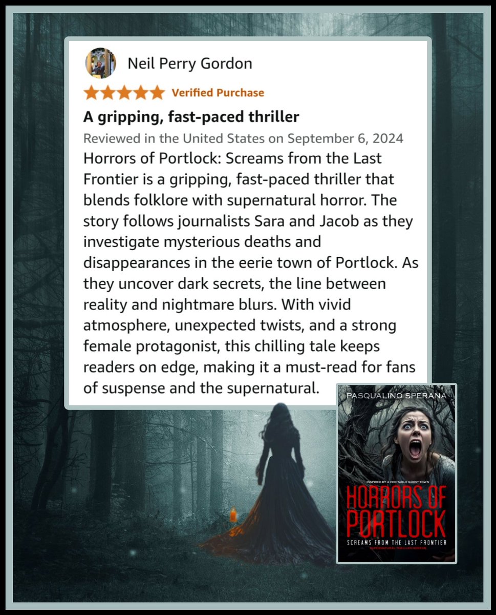 Thanks, Neil Perry Gordon, for your purchase and review. It was fun writing a female protagonist. I'm glad you enjoyed the story.

amazon.com/dp/B0D56R1CNC

#books #book #bookstagram #booklover #bookreview #bookrecommendations #supernatural #thriller #horrorstories #witch #bigfoot