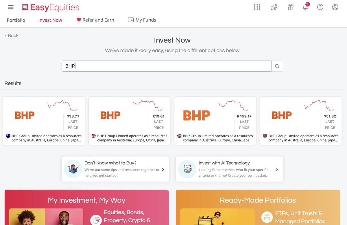 EasyEquities's tweet image. One of the world&apos;s largest mining companies, BHP, is paying dividends!

The mining giant will pay dividends in several markets whereby the Last Day to Trade for the South African market is today – will you be investing?

blogs.easyequities.co.za/two-september-…

#EasyBlogs | #EasyEquities