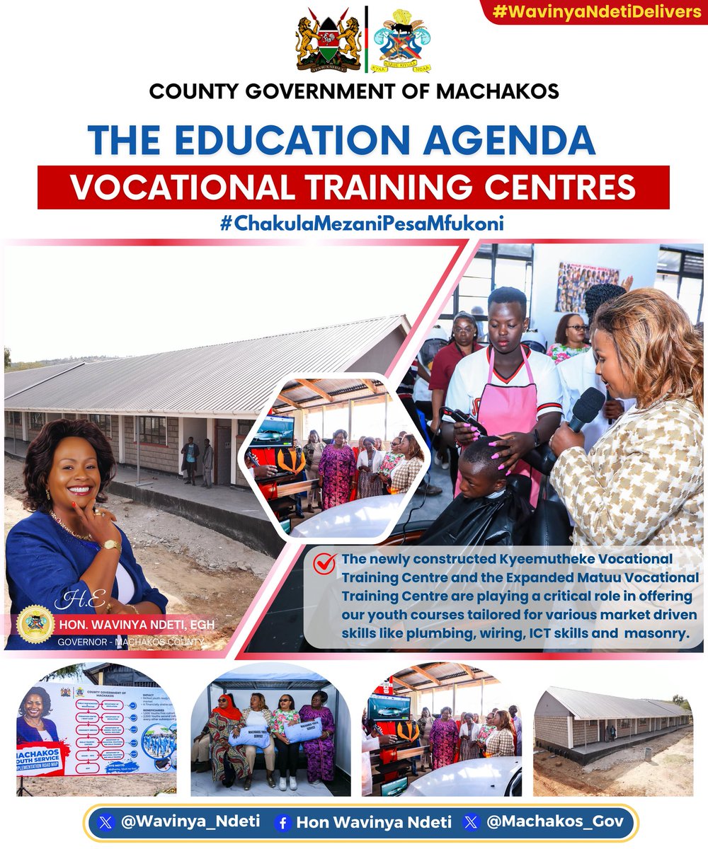 theurbansettlah's tweet image. Wonderful vocational centers across the county ensuring mentorship for the youth #WavinyaNdetiDelivers