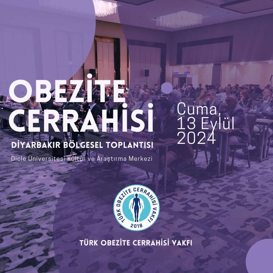 Son gelişmeleri, tedavi yöntemlerini ve uzman görüşlerini paylaşacağımız bu toplantıda, obezite cerrahisi alanında merak ettiğiniz her şeyi öğrenme fırsatını kaçırmayın!
📅 Tarih: 13 Eylül Cuma
📍 Yer: Dicle Üniversitesi Kültür ve Araştırma Merkezi