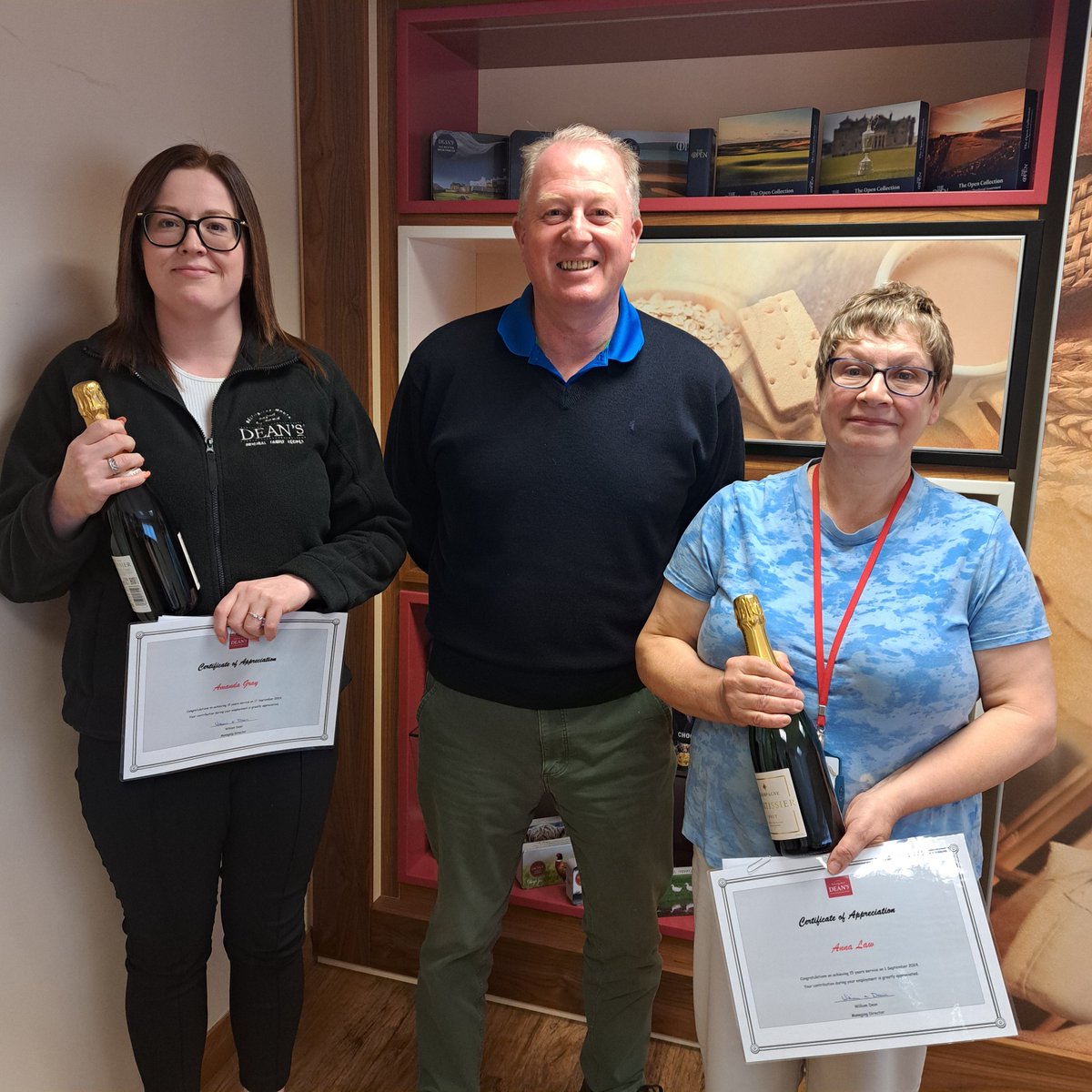 We presented another two valued members of our team with Long Service Awards ✨
Both Amanda and Anna have been part of the Dean's family for 15 years.

We would like to congratulate and thank them for their commitment and service to Dean's. 

#DeansShortbread #HistoryInTheBaking