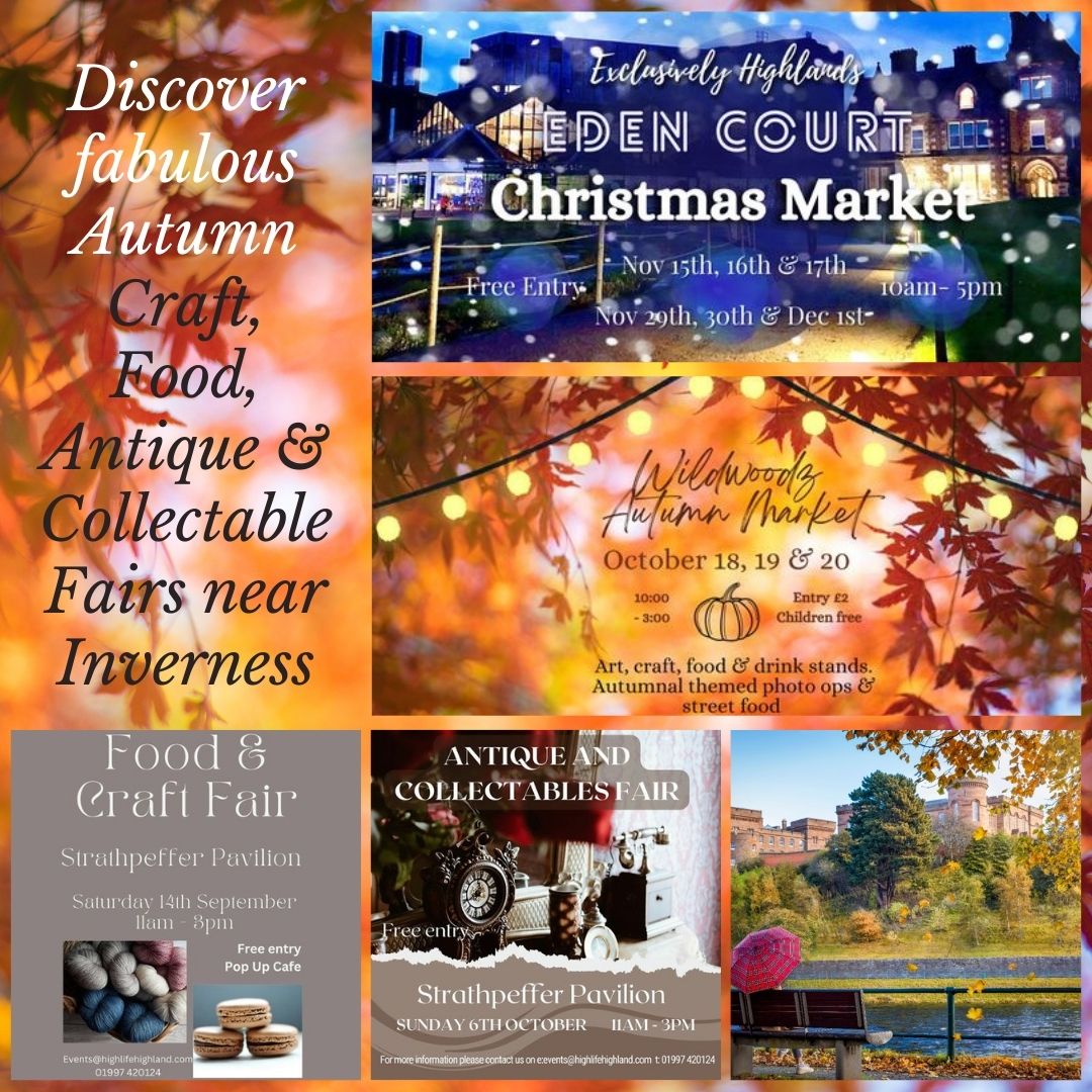 Embrace autumn in #Inverness with monthly craft fairs showcasing local talent! Perfect for unique Christmas gifts and a weekend getaway. 🍂🎁#TravelTuesday #Crafty 

🍁Stay with #AutumnEscapes 👉ow.ly/OmaB50TjX9f
🌰 Enjoy a 2 night Conker Break 👉ow.ly/apcs50TjXf1