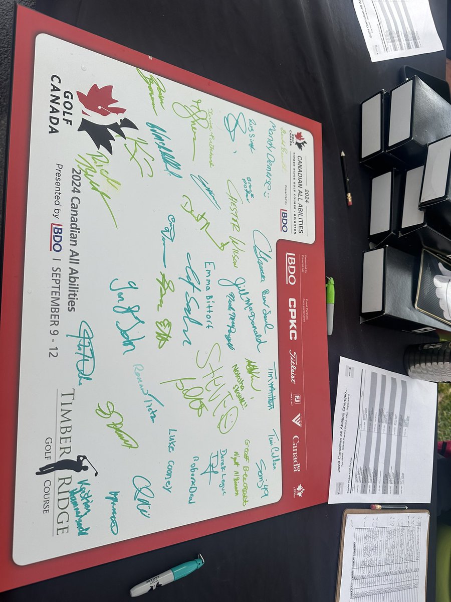 Day 1 of The Canadian Open for all abilities begins today. Course is in beautiful condition with the most undulating greens I’ve ever seen. Looking forward to getting started ☘️☘️