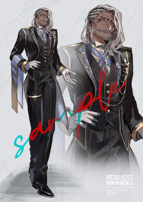 pixivリクエストで依頼主様のOC立ち絵を描かせていただきました 素敵なOC描けて楽しかったです!