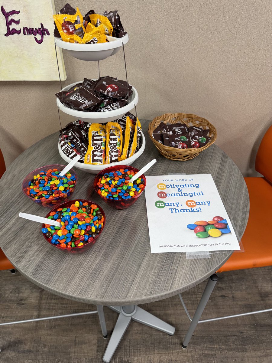 Last week the PTO Hospitality Committee brought thanks and sweets for our amazing staff!