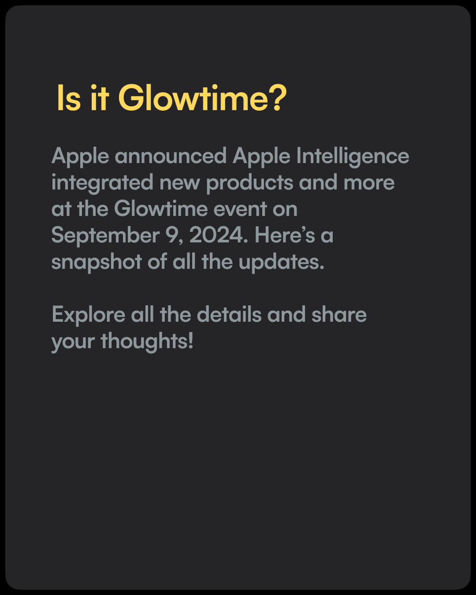Hello Hello! At Apple’s recent Glowtime event, we’ve rounded up the latest updates showcasing Apple’s blend of technology and design
It will be a long thread! so buckle up!

#AppleEvent24 #Glowtime #NEWS #designers