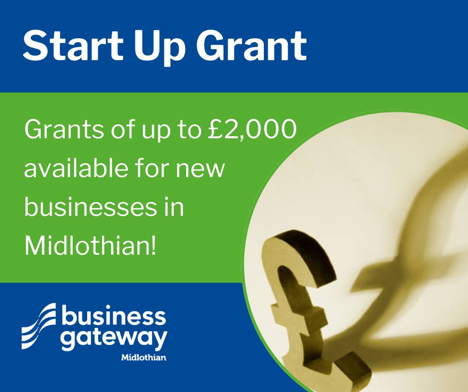 ‼️Midlothian Business Start Up Grant‼️ 
Are you a #Midlothian based #business that has started up in the last 12 months?
You may be eligible for a #grant of up to £2K to support projects in your business!
Find out more and how to access this funding now - locateinmidlothian.co.uk/business-suppo…