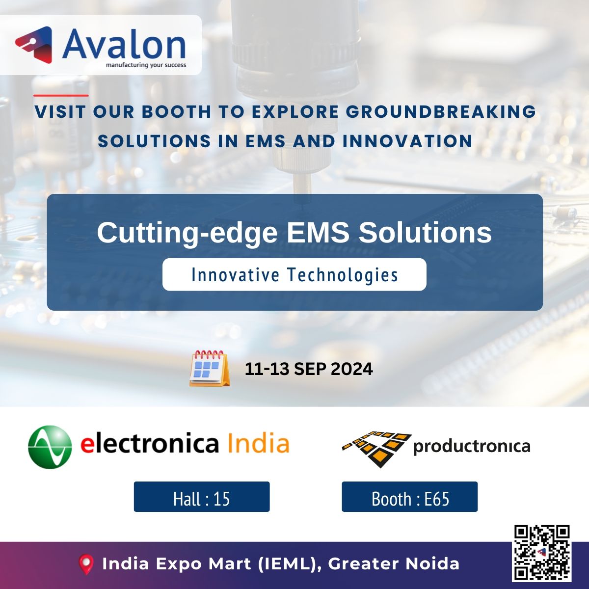 AvalontecInd's tweet photo. Explore the future of Electronics Manufacturing Services with Avalon Technologies. Visit at:

📍 Hall 15, Booth E65
📅 11-13 September 2024
📍 India Expo Mart, Greater Noida
Connect with industry leaders and discover cutting-edge EMS solutions. Don't miss out!

#ElectronicaIndia https://t.co/YInKGR3Av4