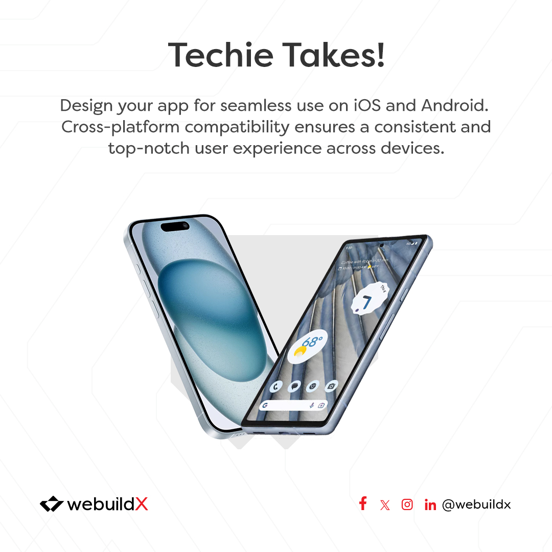 webuildXHQ's tweet photo. Maximize your app's reach with cross-platform compatibility! Design for iOS and Android to provide a smooth experience for every user, no matter the device.
#webuildx #softwarecompany #softwaresolutions #software #softwaredevelopment https://t.co/1JJPvtFHbi