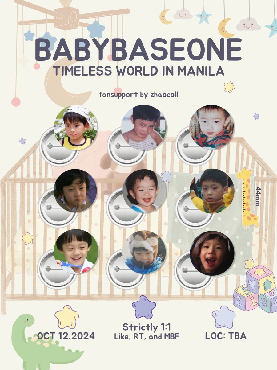 ⋆｡ babybaseone 🍼 ꪆৎ⋅˙ —
button pins fansupport by <a href="/zhaocoll/">tiff</a>

– like, rt, &amp; mbf
– strictly 1:1 limited qty only
– member of your choice

⭐️ #ForZEROSE #ZB1INMANILA #2024_ZEROBASEONE_THEFIRSTTOUR_TIMELESSWORLD_IN_MANILA
