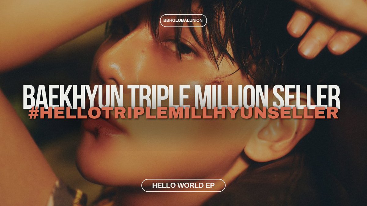 EXOPublicity's tweet photo. Congratulations BAEKHYUN's album "Hello World" surpassed over 1 million copies sold on Hanteo in just 5 days of it's release 🥳🥳🔥🔥

BAEKHYUN TRIPLE MILLION SELLER 

#HelloTripleMillhyunSeller #BAEKHYUN #EXO @B_hundred_Hyun https://t.co/ftmx7XRCtc