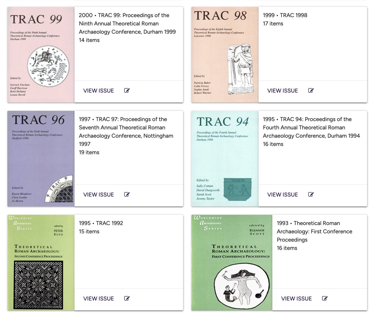 Theoretical Roman Archaeology Journal (@traj_journal) on Twitter photo As the fall semester begins, a handy reminder that #TRAJ has a FREE open access database of over 30 years of #RomanArchaeology 📖, courtesy of <a href="/openlibhums/">The Open Library of Humanities</a>!
traj.openlibhums.org/issues/
#OpenAccess #AcademicWriting #Archaeology #AncientRome As the fall semester begins, a handy reminder that #TRAJ has a FREE open access database of over 30 years of #RomanArchaeology 📖, courtesy of <a href="/openlibhums/">The Open Library of Humanities</a>!
traj.openlibhums.org/issues/
#OpenAccess #AcademicWriting #Archaeology #AncientRome