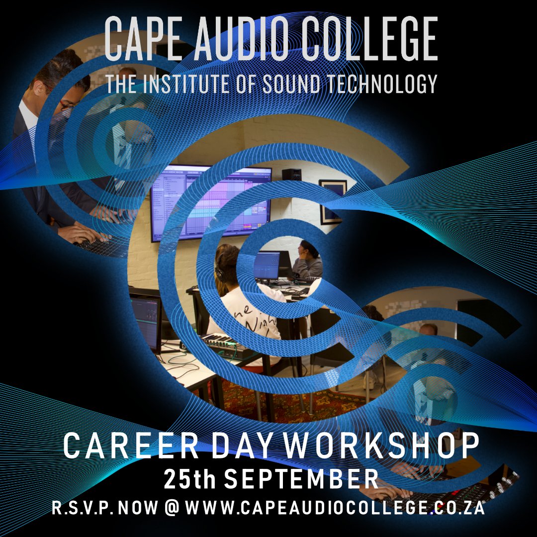 Are you still in school and considering a career in the music industry?Join Our Career Day Workshop on the 25th of September. Book now to avoid disappointment as space is limited.  click here: bit.ly/3UW95eN
#capeaudiocollege #career #careerdevelopment #community